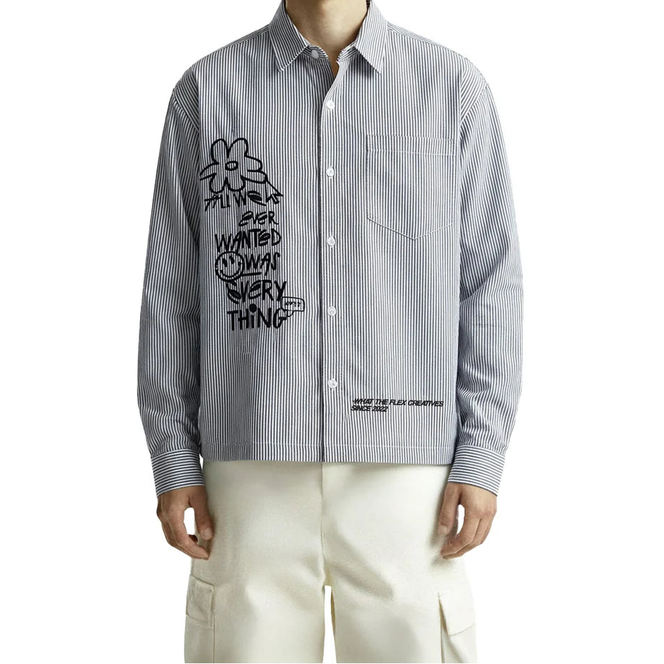 DriftWear Clothing's All Things Striped Boxy Fit Cotton Shirt