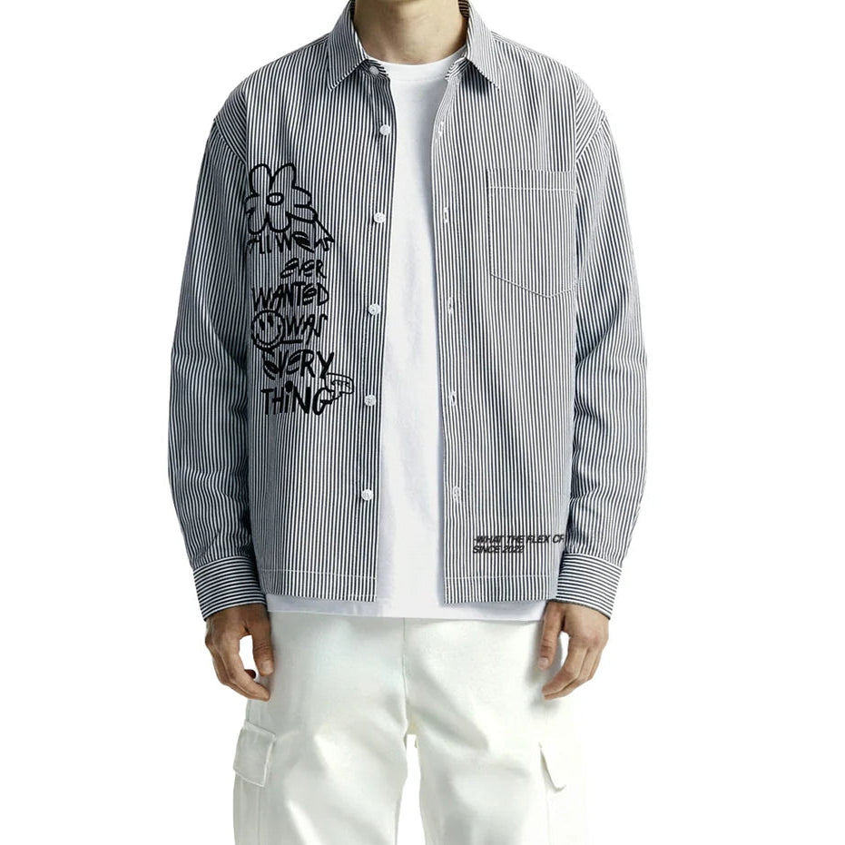 DriftWear Clothing's All Things Striped Boxy Fit Cotton Shirt