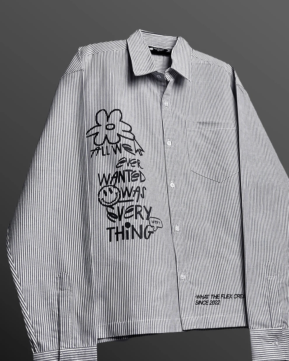 DriftWear Clothing's All Things Striped Boxy Fit Cotton Shirt