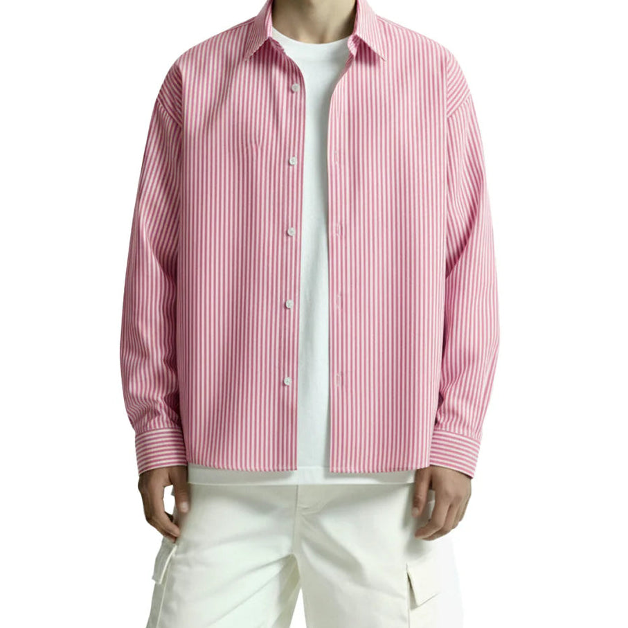 DriftWear Clothing's These Days Striped Boxy-Fit Cotton Shirt