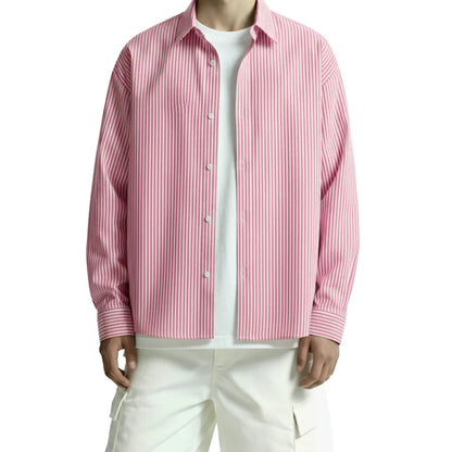 DriftWear Clothing's These Days Striped Boxy-Fit Cotton Shirt
