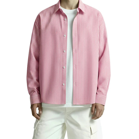 DriftWear Clothing's These Days Striped Boxy-Fit Cotton Shirt