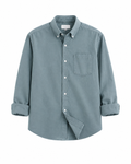Men's Slate Blue Cotton Casual Shirt | Premium Full Sleeve Regular Fit