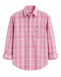 Men's Pink Checkered Cotton Casual Shirt | Premium Full Sleeve Regular Fit