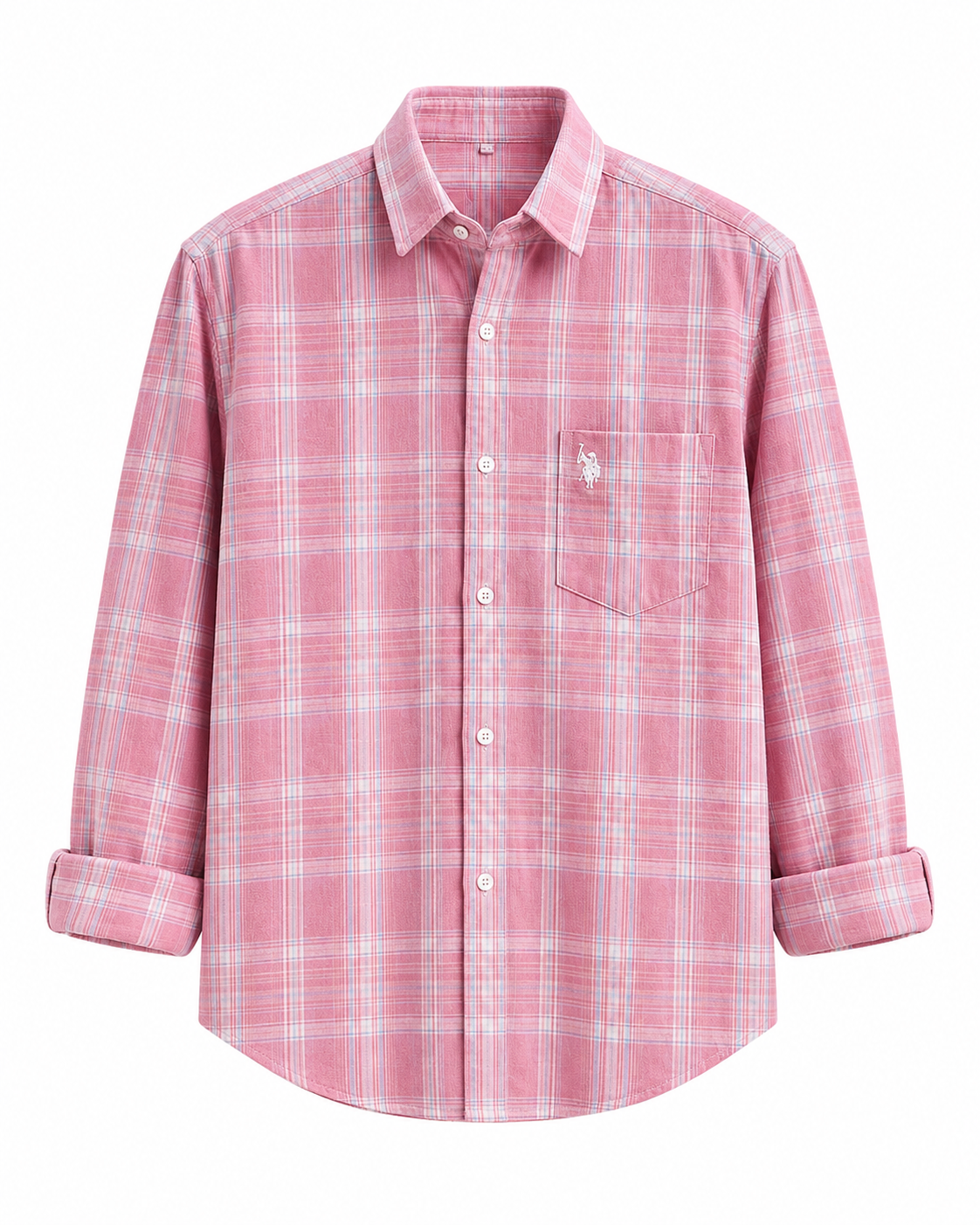 Men's Pink Checkered Cotton Casual Shirt | Premium Full Sleeve Regular Fit