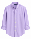 Men's Premium Lavender Oxford Cotton Casual Shirt