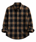 Men's Premium Brown & Black Checked Cotton Casual Shirt – Full Sleeve | Regular Fit