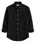 Men's Premium Black Oxford Cotton Casual Shirt | Full Sleeve Regular Fit