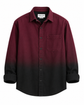 Men's Premium Burgundy & Black Ombre Cotton Casual Shirt