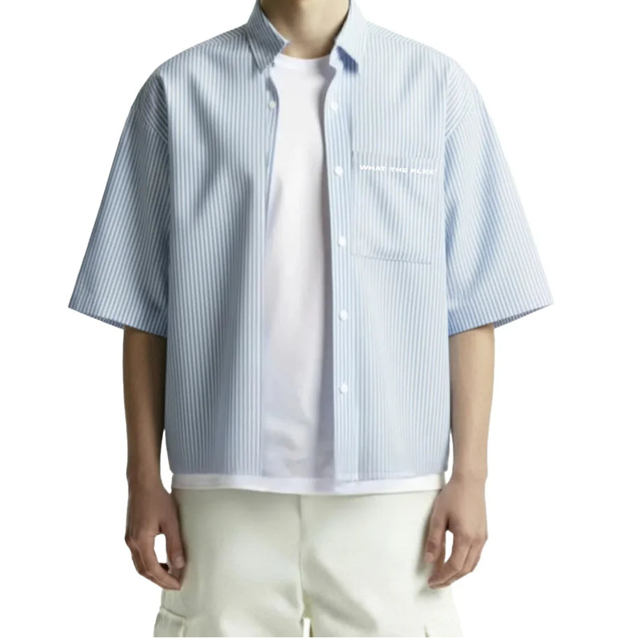 DriftWear Clothing's Big Big Plans Blue Striped Cotton Shirt