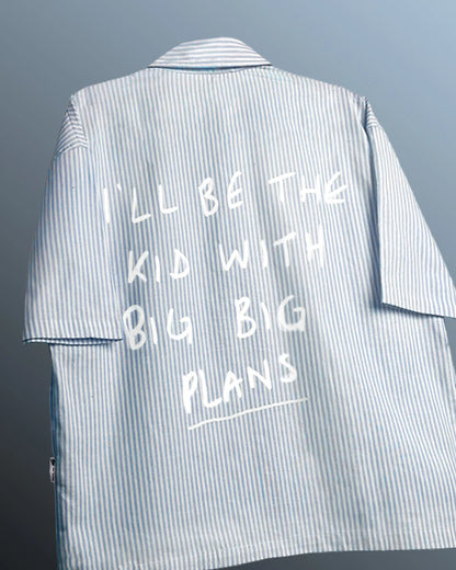 DriftWear Clothing's Big Big Plans Blue Striped Cotton Shirt