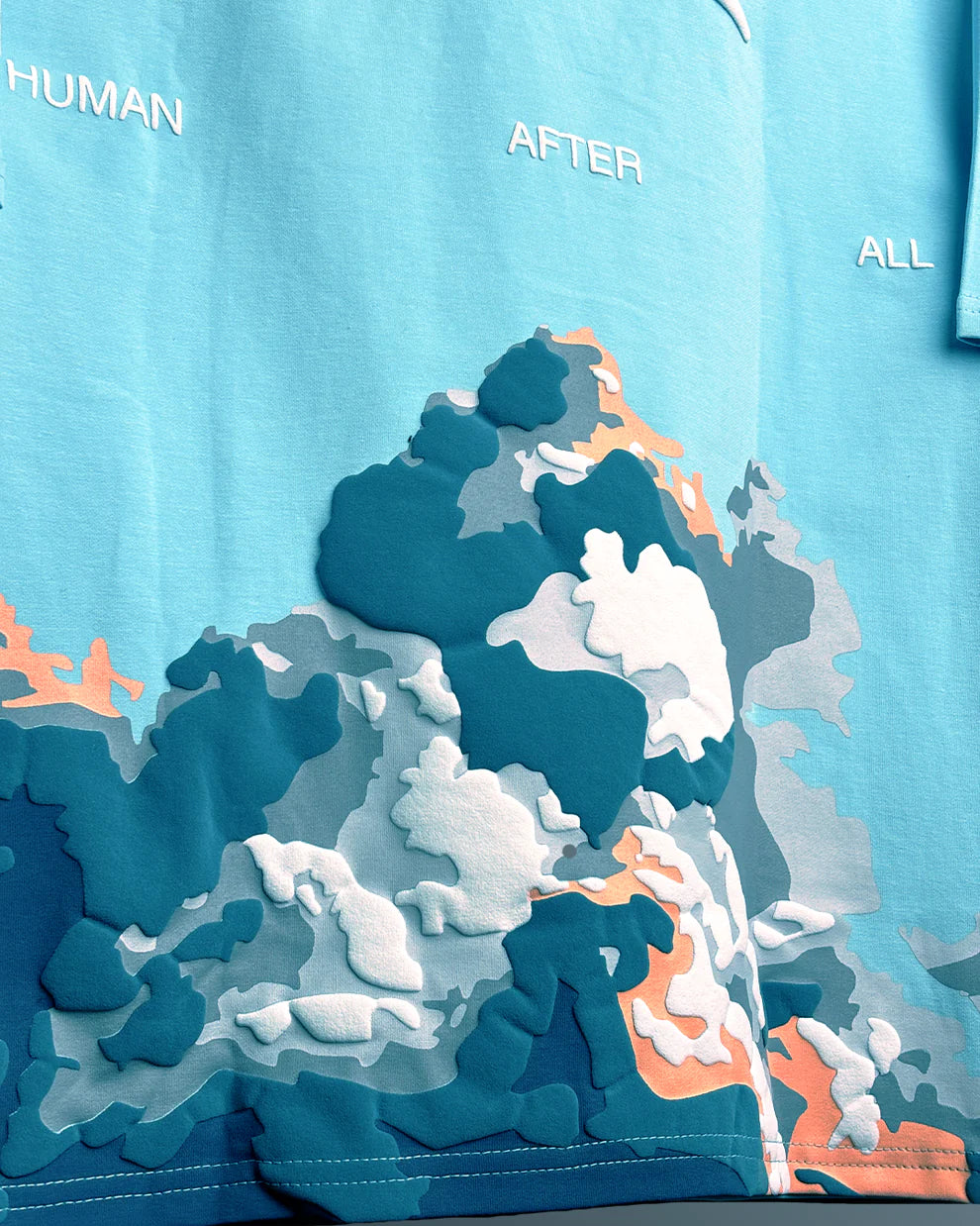 DriftWear Clothing's Imagine Peace Ice Blue Oversized Heavyweight T-Shirt | 280 GSM Premium Cotton