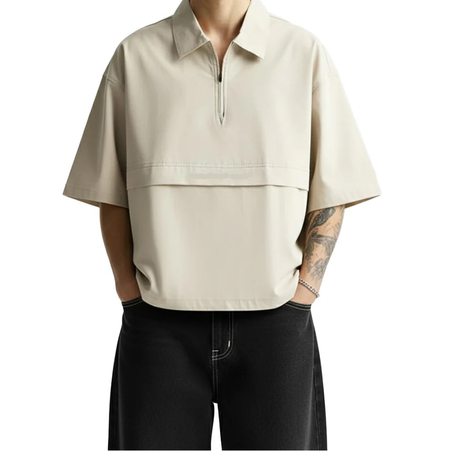 DriftWear Clothing's Locally Sourced Nylon Boxy-Fit Polo T-Shirt