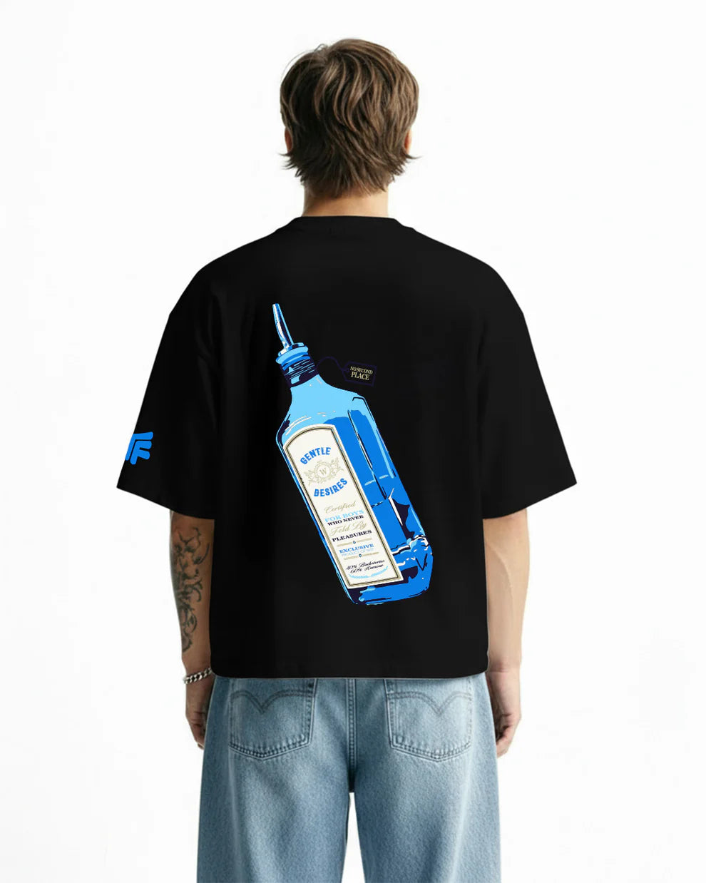 DriftWear Clothing's Sapphire Statement Boxy-Fit Oversized T-Shirt