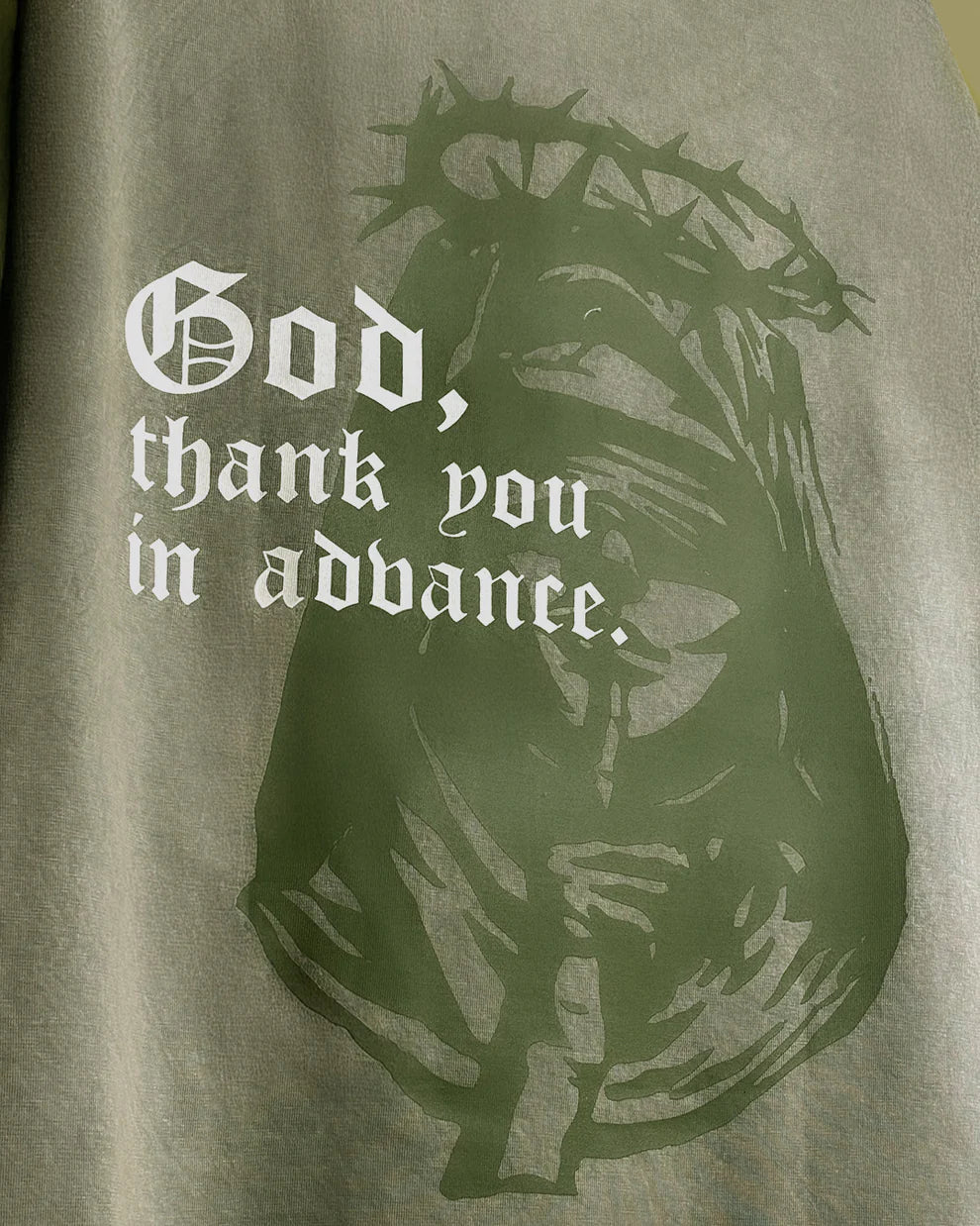 DriftWear Clothing's Thank God Acid Wash Boxy-Fit Polo T-Shirt