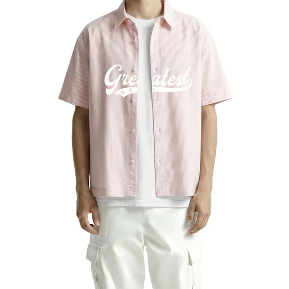 DriftWear Clothing's Greatest Pink Striped Cotton Shirt
